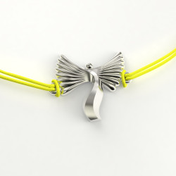 Angelska zapestnica - zlata s črno vrvico